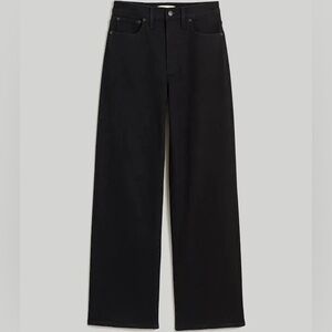 Madewell Perfect Vintage Wide Leg Jeans Black High Rise Magic Pockets W27 NWT